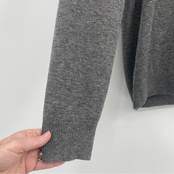 Erbario Toscno Sweater V-Neck Roll over Collar Long Sleeve Gray XL - Picture 3 of 9
